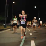 Nadz running a half marathon with erythema nodosum